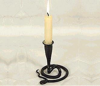 Wrought Iron Pillar Candle Holder
